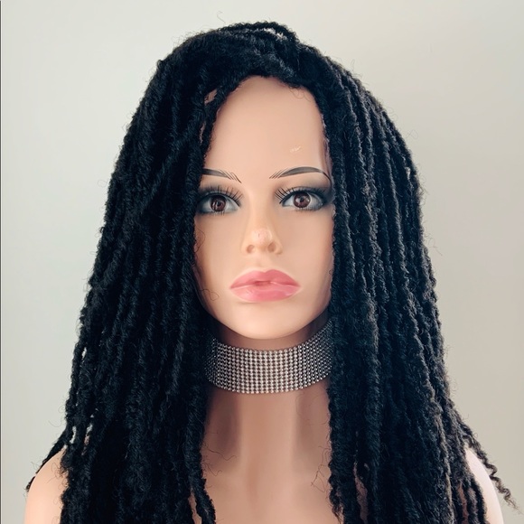 Put On & Go 20” Premium Fiber Black Dreadlock Wig for Daily Wear or Events - Picture 7 of 12